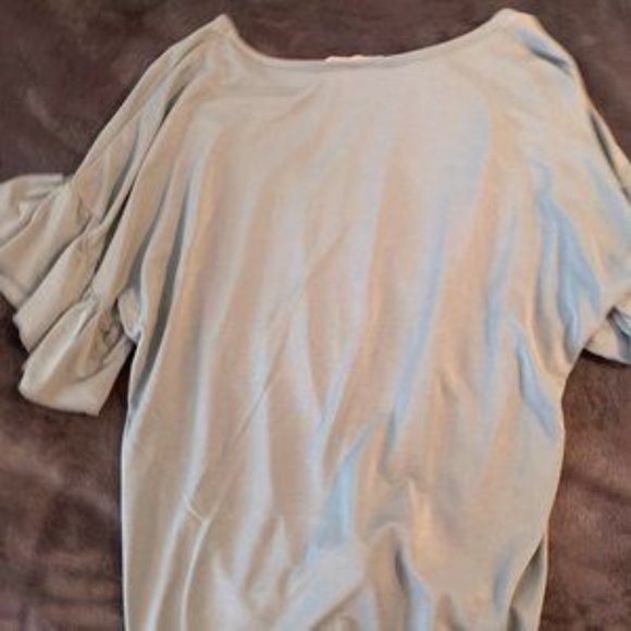 Blue Front Tie Top - Picture 3 of 3